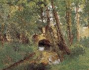 Camille Pissarro Metaponto bridge Schwarz oil painting on canvas